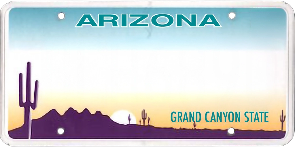 Arizona license plate