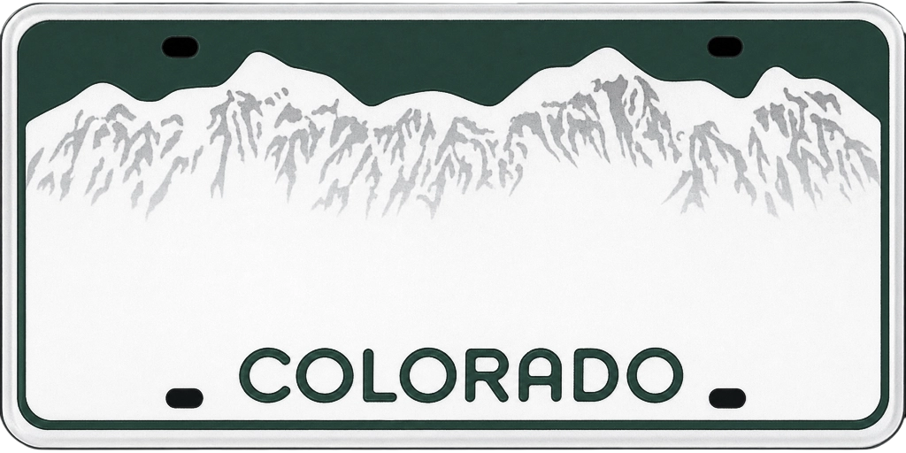 Colorado license plate