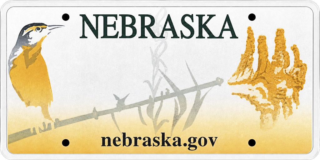 Nebraska license plate
