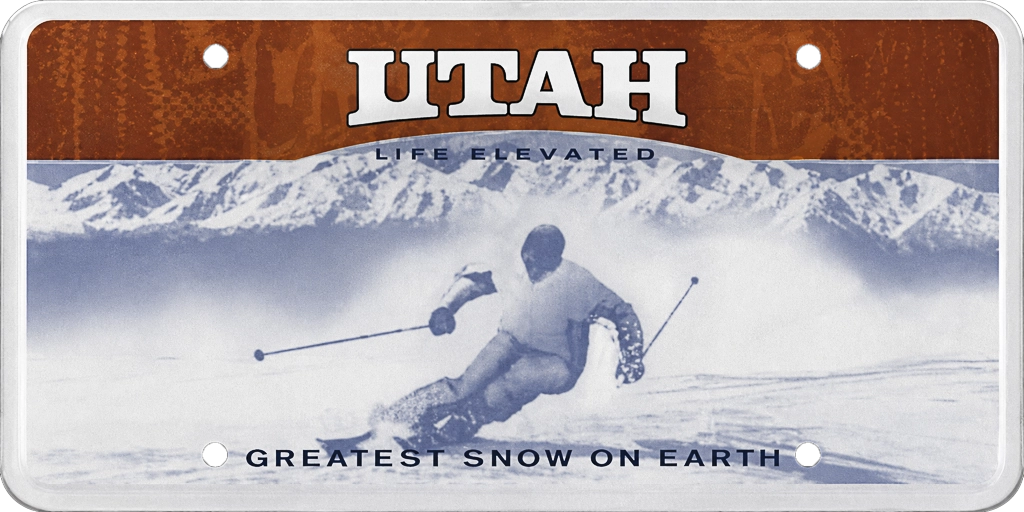 Utah license plate