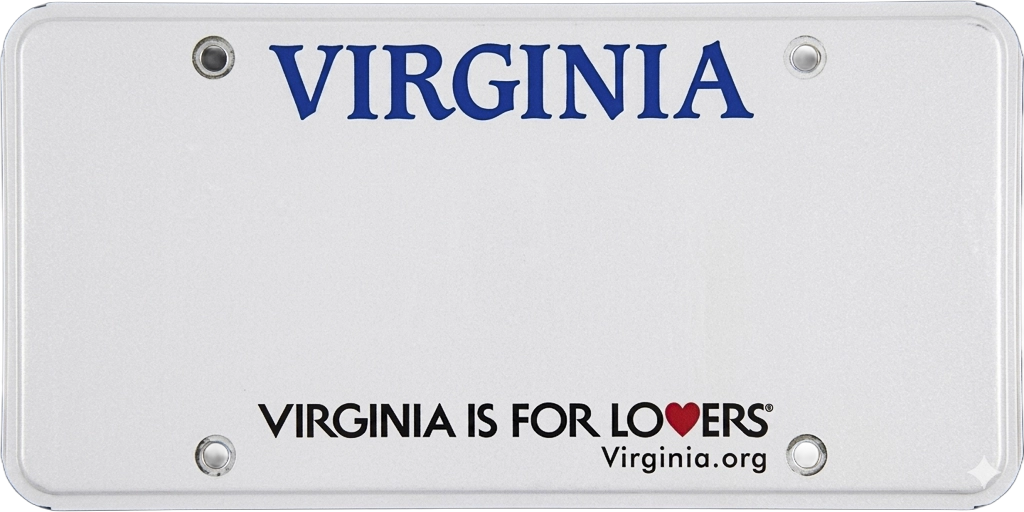 Virginia license plate