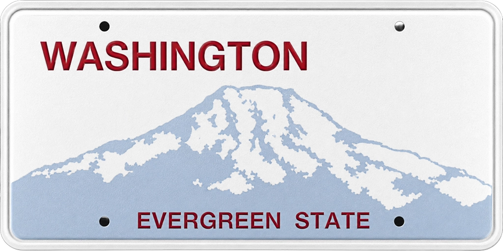 Washington license plate