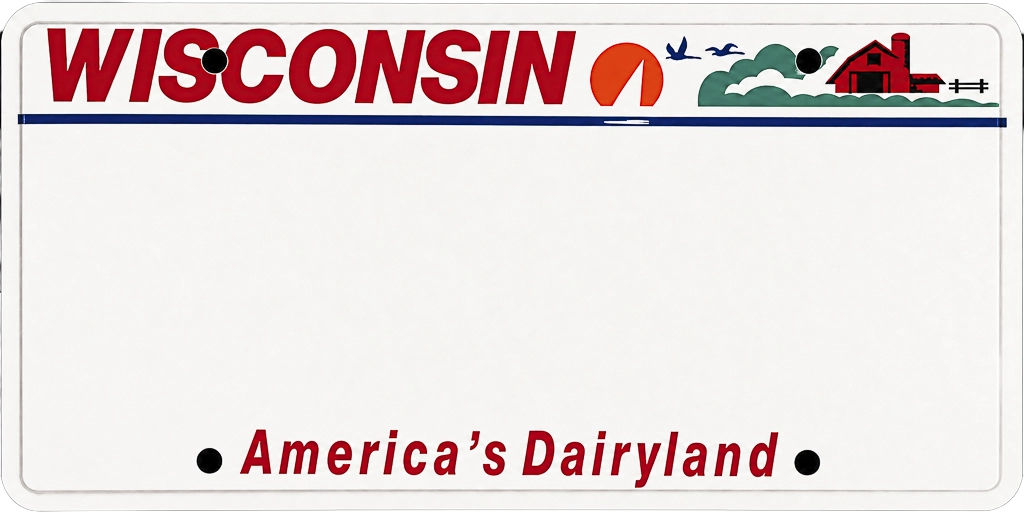 Wisconsin license plate