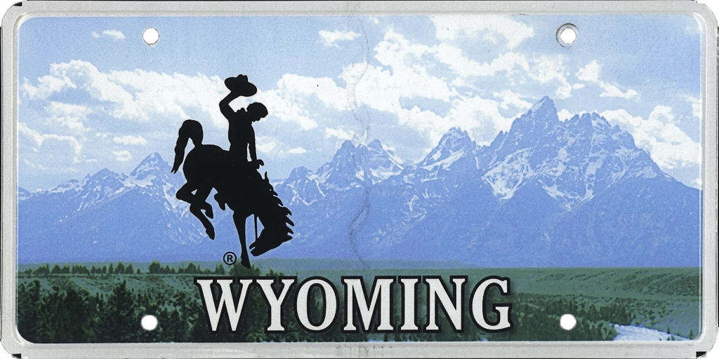 Wyoming license plate